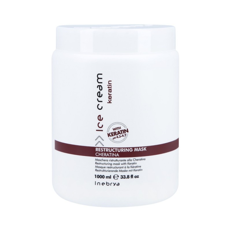 INEBRYA ICE CREAM KERATIN Restructuring mask for dry and brittle hair 1000ml