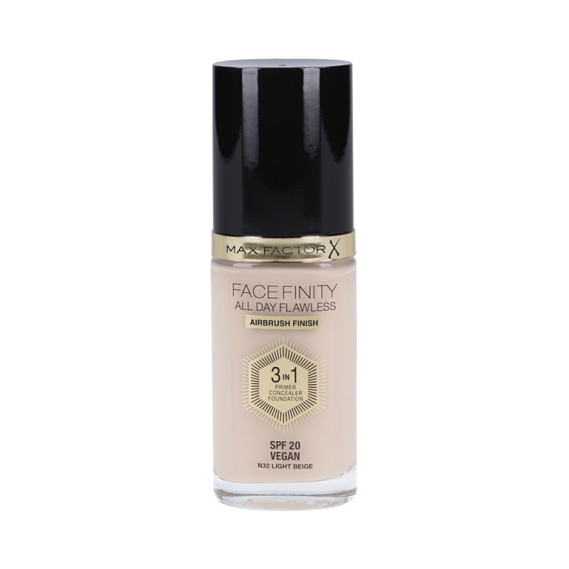 MAX FACTOR FACEFINITY 3in1 All Day Flawless Foundation SPF20 32 Light Beige 30ml