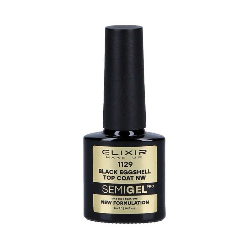 ELIXIR Top for nails 1129 BLACK EGGSHELL 8ml