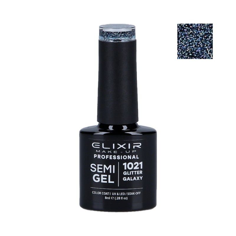 ELIXIR Hybrid nail polish 1021 GLITTER GALAXY 8ml