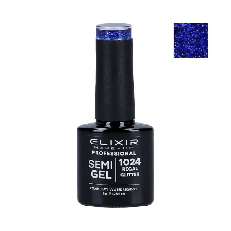 ELIXIR Hybrid nail polish 1024 REGAL GLITTER 8ml