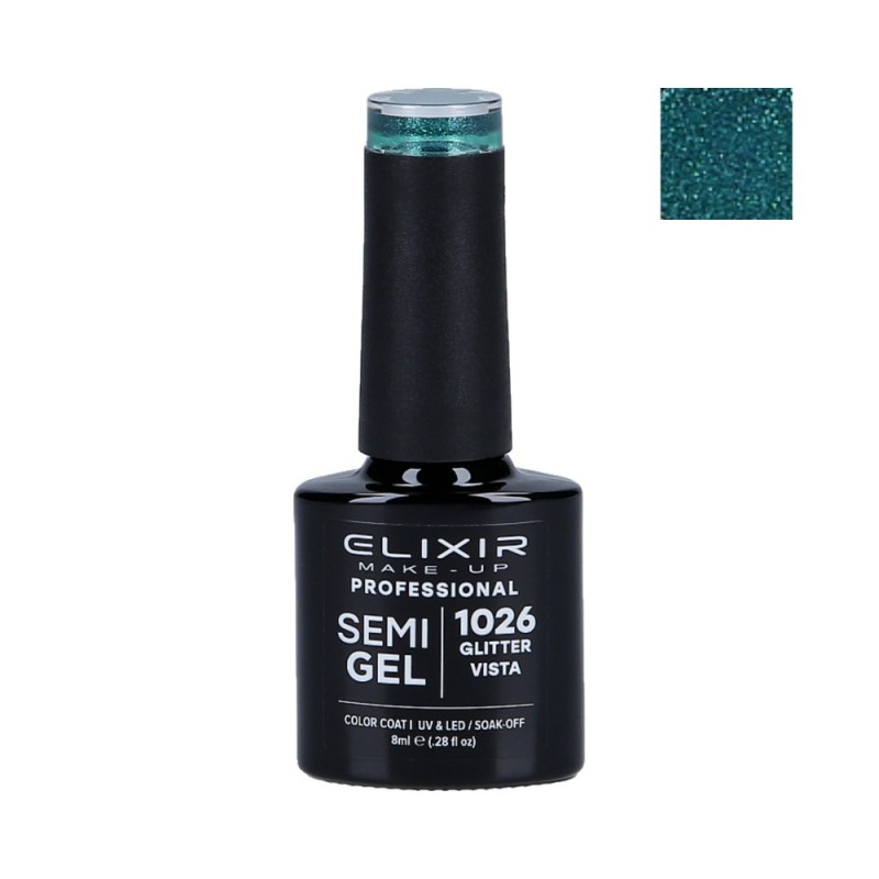 ELIXIR Hybrid nail polish 1026 GLITTER VISTA 8ml