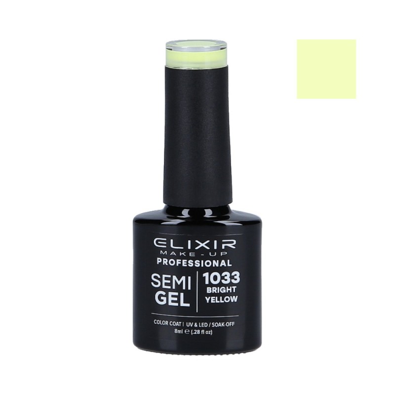 ELIXIR Hybrid nail polish 1033 BRIGHT YELLOW 8ml