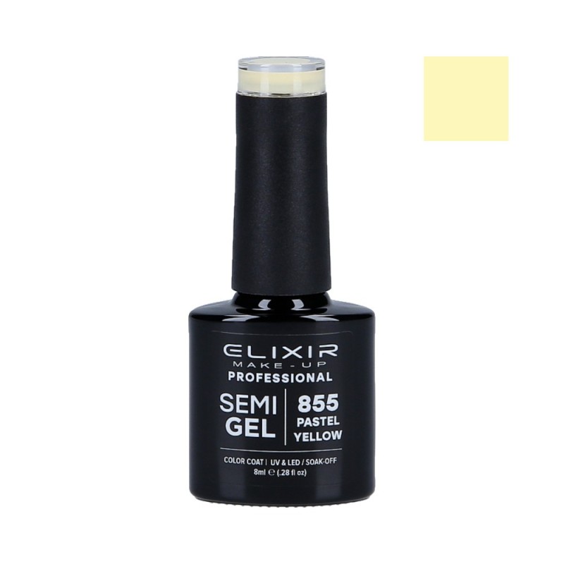 ELIXIR Hybrid nail polish 855 PASTEL YELLOW 8ml