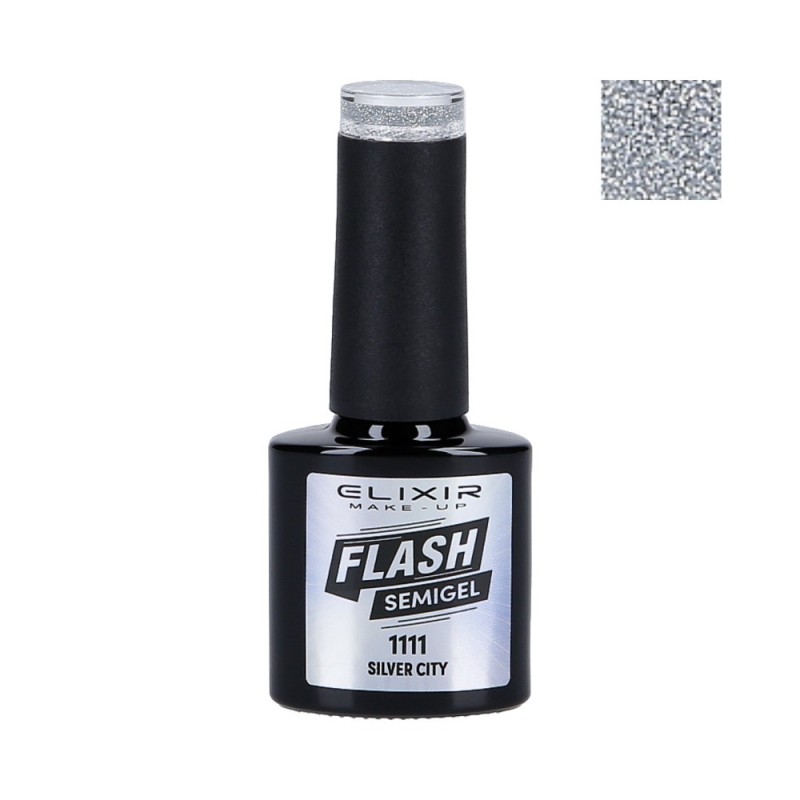 ELIXIR FLASH Hybrid nail polish 1111 SILVER CITY 8ml