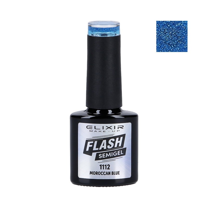 ELIXIR FLASH Hybrid nail polish 1112 MOROCCAN BLUE 8ml