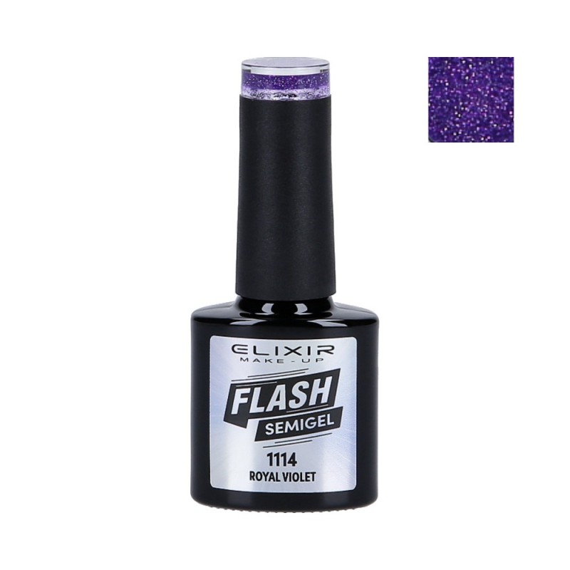 ELIXIR FLASH Hybrid nail polish 1114 ROYAL VIOLET 8ml
