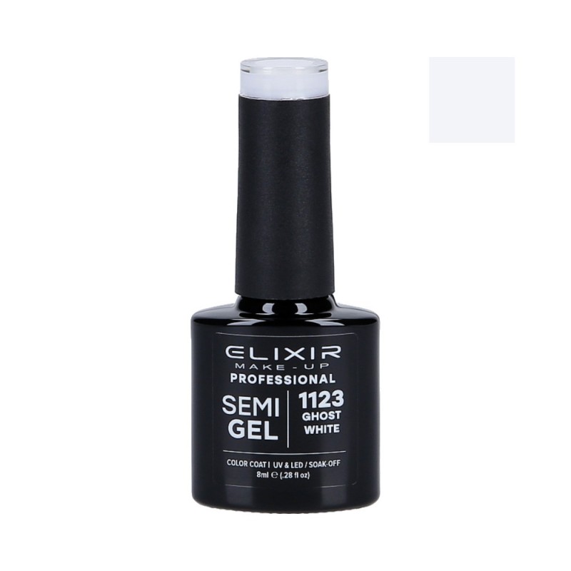 ELIXIR Hybrid nail polish 1123 GHOST WHITE 8ml