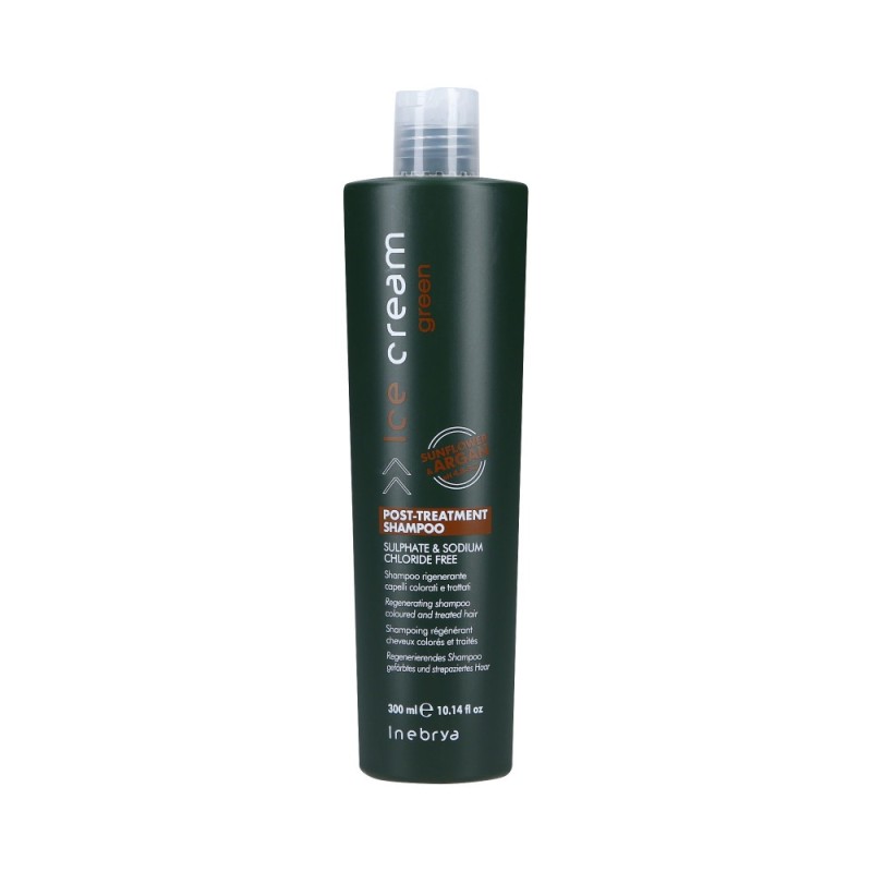 INEBRYA ICE CREAM GREEN Deeply regenerating shampoo for colored and damaged hair 300 ml