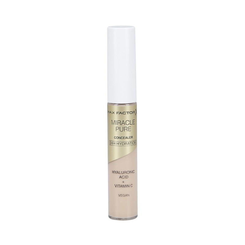 MAX FACTOR MIRACLE PURE Brightening face concealer, vegan with vitamin C and hyaluronic acid, 02 7.8 ml