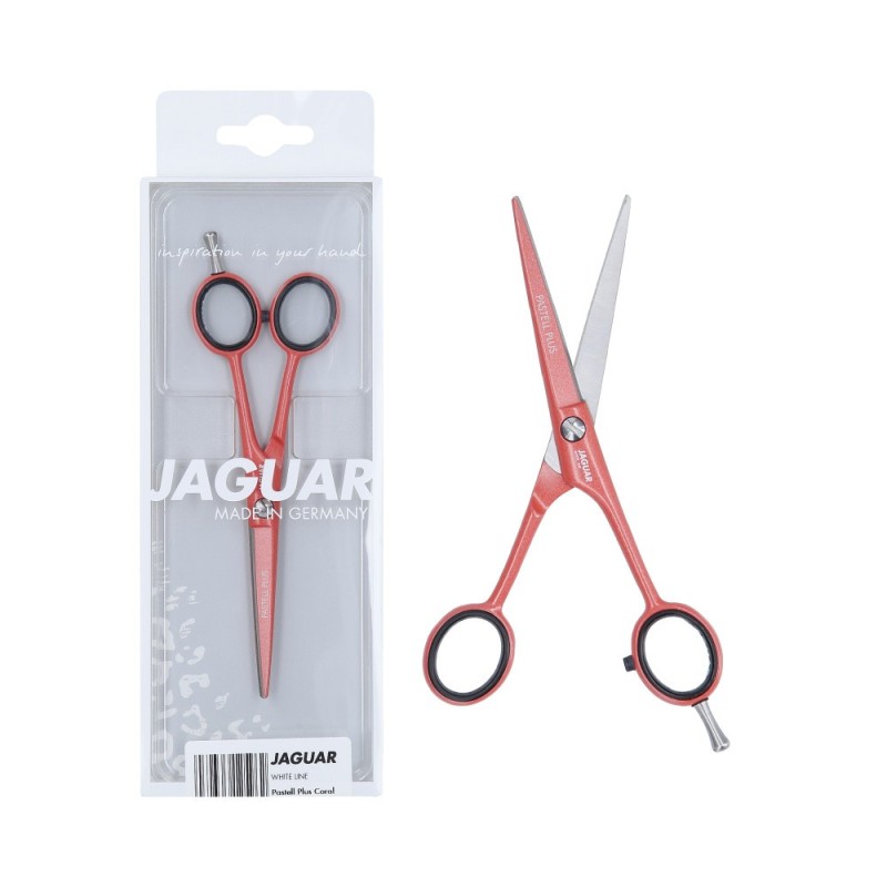 JAGUAR WHITE LINE Hairdressing scissors, coral 5.5"