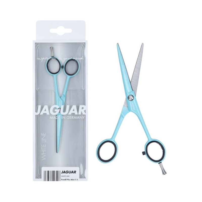 JAGUAR WHITE LINE Hairdressing scissors, mint color 5.5"