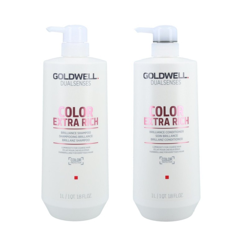 GOLDWELL Dualsenses Color Extra Rich Brilliance Shampoo 1000ml + Conditioner 1000ml Set